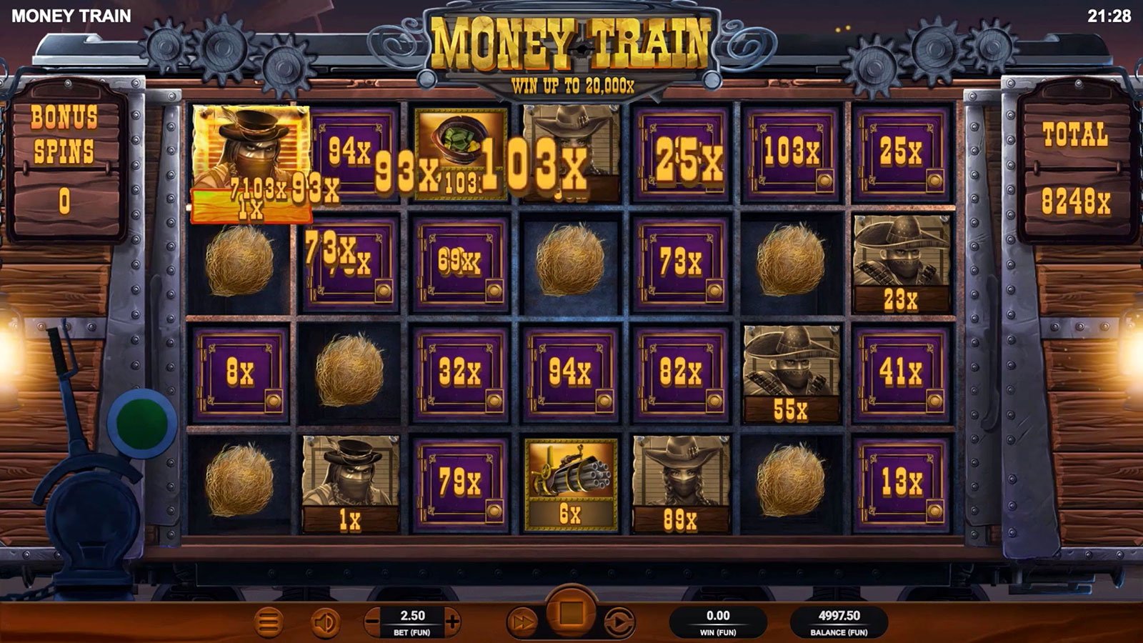 Money Train Slot Spieloberfl&auml;che